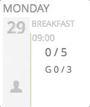 Demonstration of the calendar slots indicator
