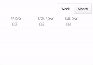Demonstration of the calendar toggle