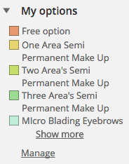 Representation of a list of deals
