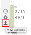 The View Booking icon